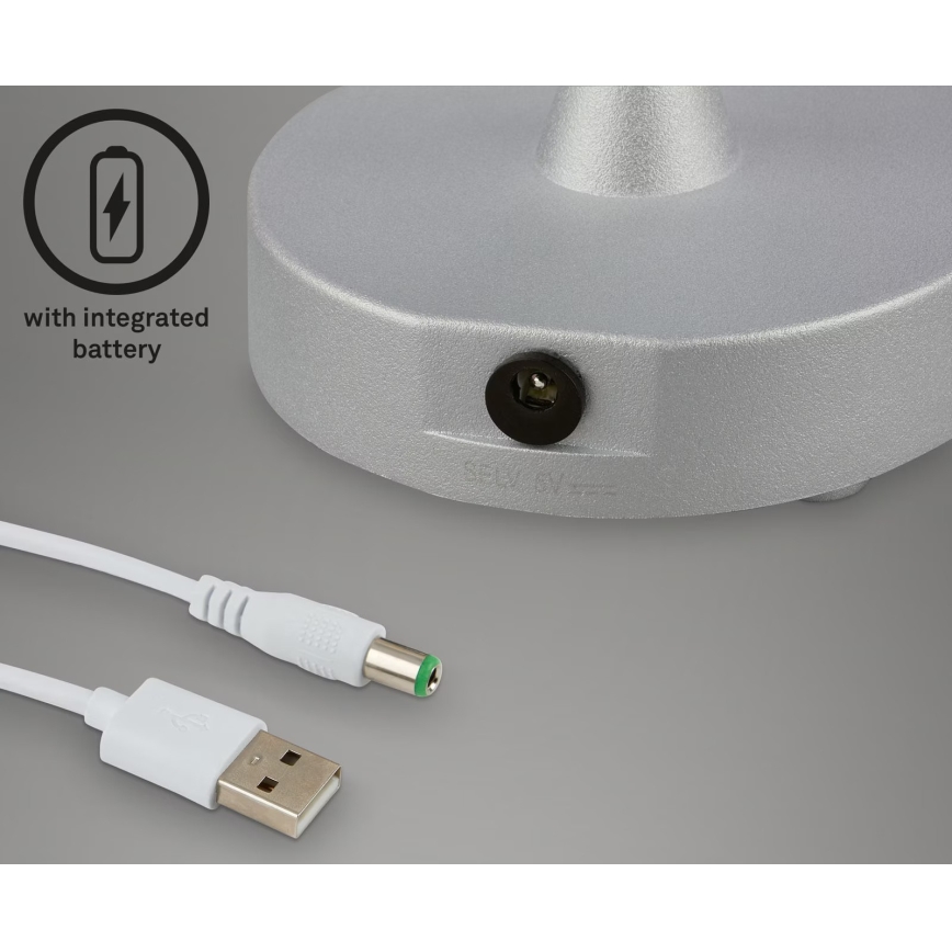 Briloner 7445-014 - LED Zatemnitvena polnilna zunanja na dotik namizna svetilka LED/3W/5V IP44 2000 mAh