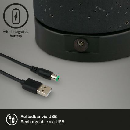 Briloner 7449-015 - LED Zatemnitvena zunanja na dotik svetilka STARRY SKY LED/3W/5V IP44 črna