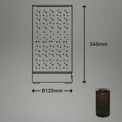 Briloner 7449-015 - LED Zatemnitvena zunanja na dotik svetilka STARRY SKY LED/3W/5V IP44 črna