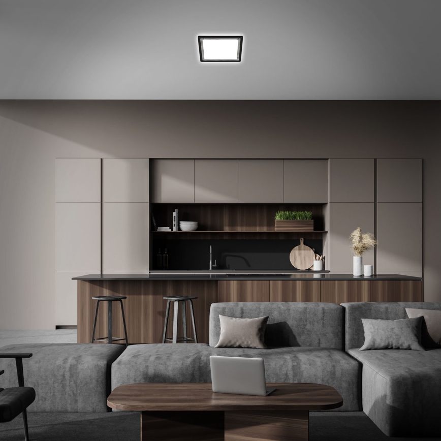 Briloner 7457-414 - LED stropna svetilka SLIM LED/18W/230V 4000K 29x29 cm črna