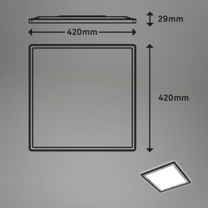 Briloner 7459-414 - LED Zatemnitvena stropna svetilka SLIM LED/22W/230V 2700-6500K + Daljinski upravljalnik