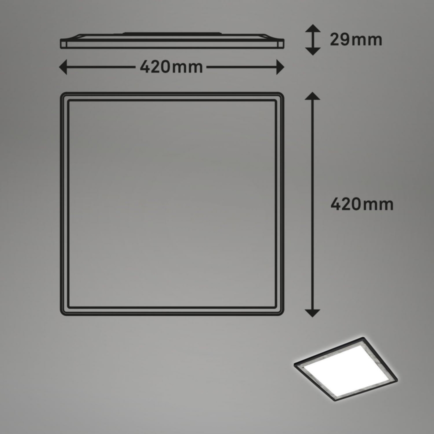 Briloner 7459-414 - LED Zatemnitvena stropna svetilka SLIM LED/22W/230V 2700-6500K + Daljinski upravljalnik