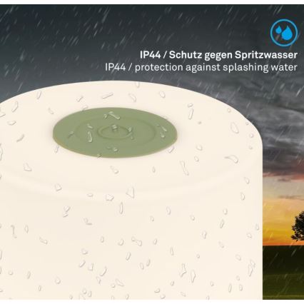 Briloner 7461019 - LED Zatemnitvena polnilna zunanja namizna svetilka LED/2W/5V IP44 1200 mAh zelena