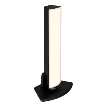 Briloner 7474-015 - LED Zatemnitvena na dotik polnilna zunanja namizna svetilka 2v1 LED/7W/5V 2x2200 mAh USB 3000K IP44 črna
