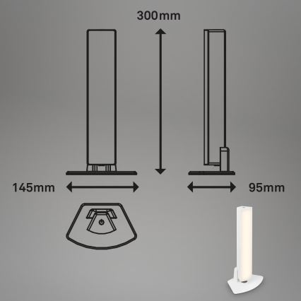 Briloner 7474-016 - LED Zatemnitvena na dotik polnilna zunanja namizna svetilka 2v1 LED/7W/5V 2x2200 mAh USB 3000K IP44 bela