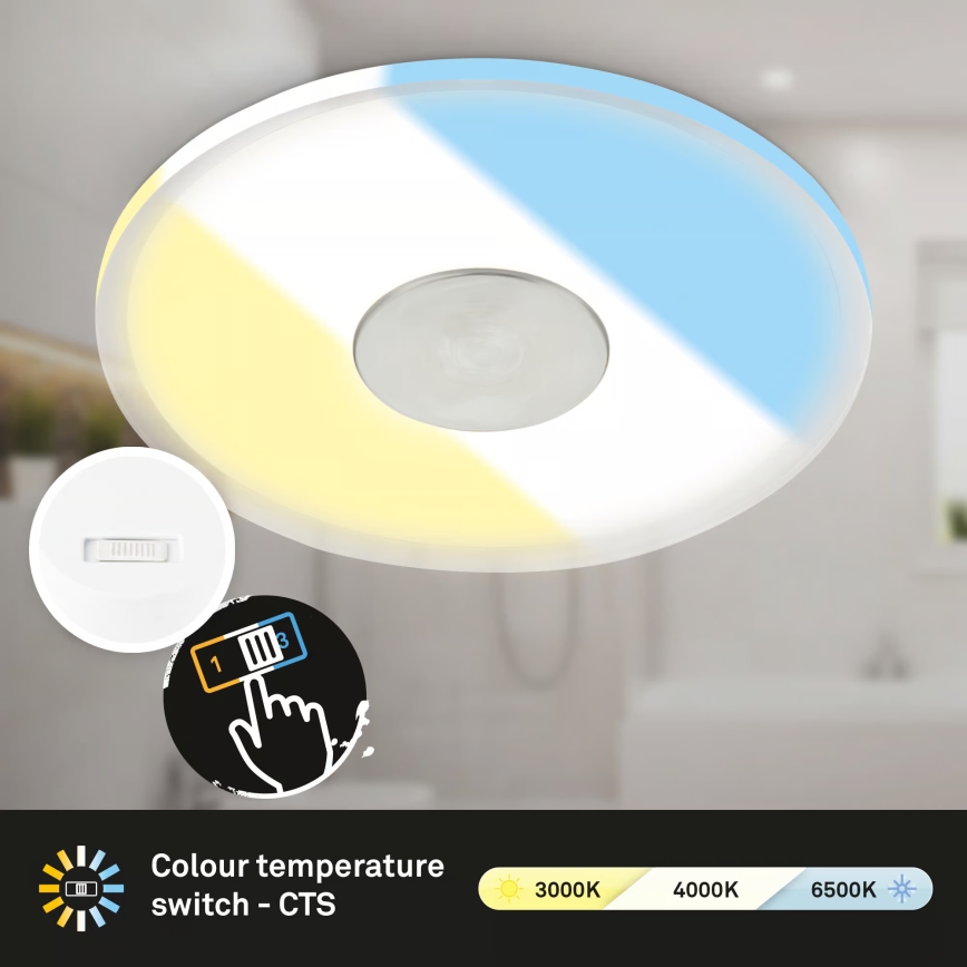 Briloner 7480019 - LED vgradna kopalniška stropna svetilka LED/6W/230V 3000/4000/6500K IP44 bela