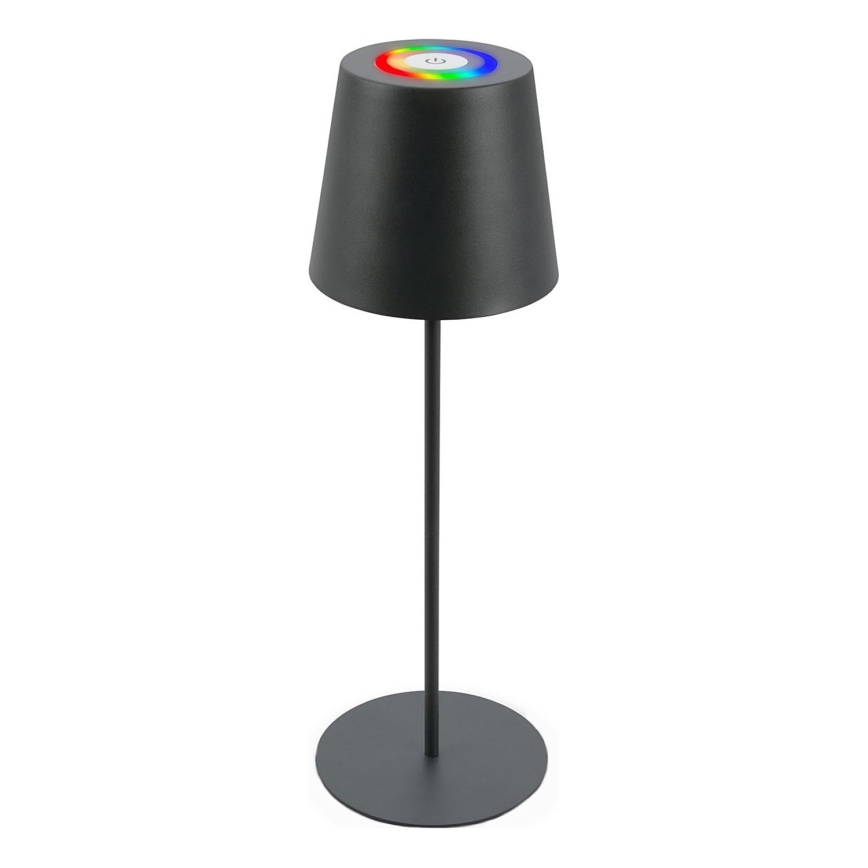 Briloner 7507015 - LED RGB Zatemnitvena zunanja polnilna namizna svetilka 2v1 LED/2,5W/5V IP44 antracit
