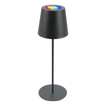 Briloner 7507015 - LED RGB zatemnjevalna polnilna zunanja namizna svetilka 2 v 1 LED/2,5W/5V IP44 1200 mAh antracit