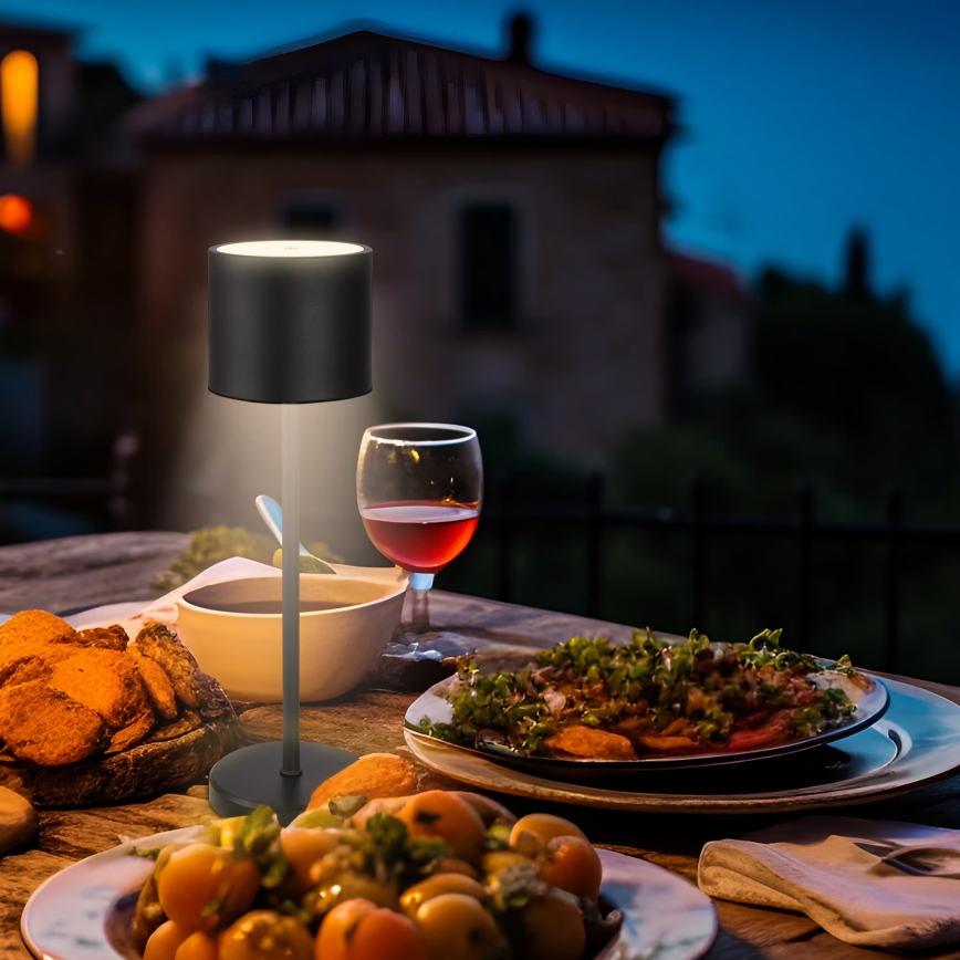 Briloner 7521015 - LED z možnostjo zatemnjevanja zunanja polnilna namizna svetilka SIGO LED/2,5W/5V IP44 2600 mAh črna