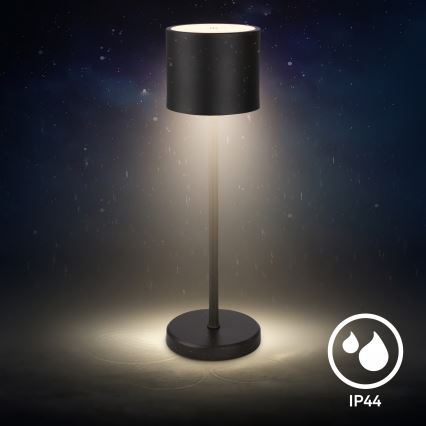 Briloner 7521015 - LED z možnostjo zatemnjevanja zunanja polnilna namizna svetilka SIGO LED/2,5W/5V IP44 2600 mAh črna