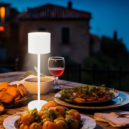 Briloner 7521016 - LED zatemnljiva polnilna zunanja namizna svetilka SIGO LED/2,5W/5V IP44 2600 mAh bela