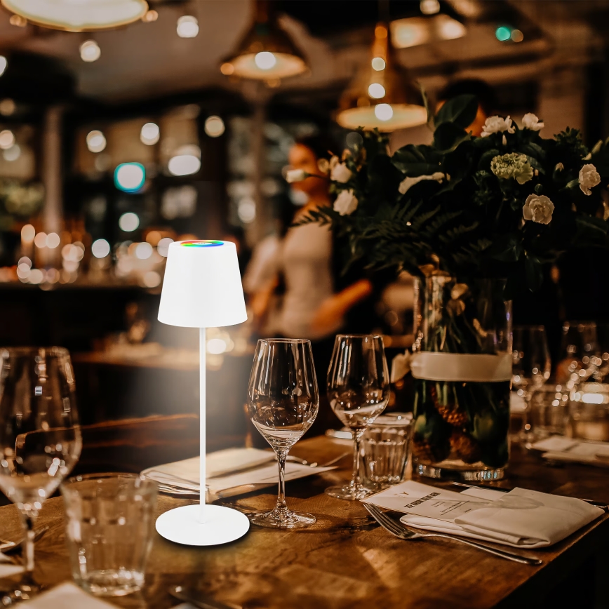 Briloner 7559016 - LED RGB zatemnljiva polnilna zunanja namizna svetilka COLORIS LED/3,5W/5V IP44 2000 mAh Wi-Fi Tuya