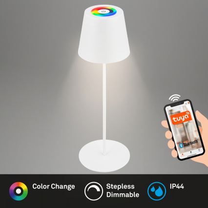 Briloner 7559016 - LED RGB zatemnljiva polnilna zunanja namizna svetilka COLORIS LED/3,5W/5V IP44 2000 mAh Wi-Fi Tuya