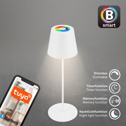 Briloner 7559016 - LED RGB zatemnljiva polnilna zunanja namizna svetilka COLORIS LED/3,5W/5V IP44 2000 mAh Wi-Fi Tuya