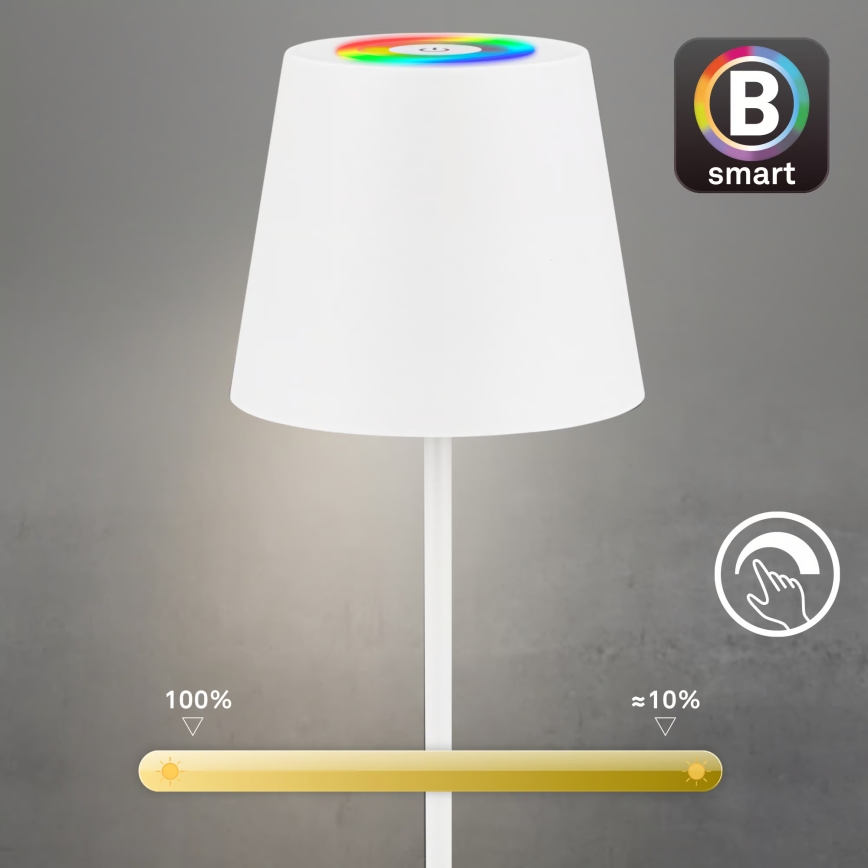 Briloner 7559016 - LED RGB zatemnljiva polnilna zunanja namizna svetilka COLORIS LED/3,5W/5V IP44 2000 mAh Wi-Fi Tuya