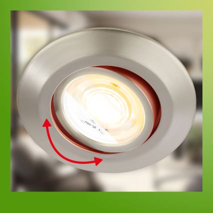 Briloner 7586032 - Komplet 3x LED vgradnih stropnih svetilk za kopalnico KLIRA 1xLED/4,9W/230V 2500/3000/4000K IP23 matni krom