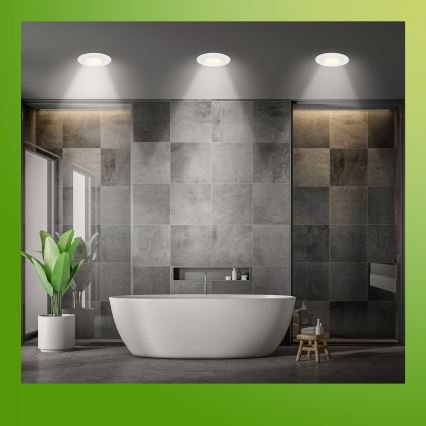 Briloner 7588036 - Komplet 3x LED kopalniških vgradnih stropnih svetil KLIRA LED/4,9W/230V 2500/3000/4000K IP44 bela