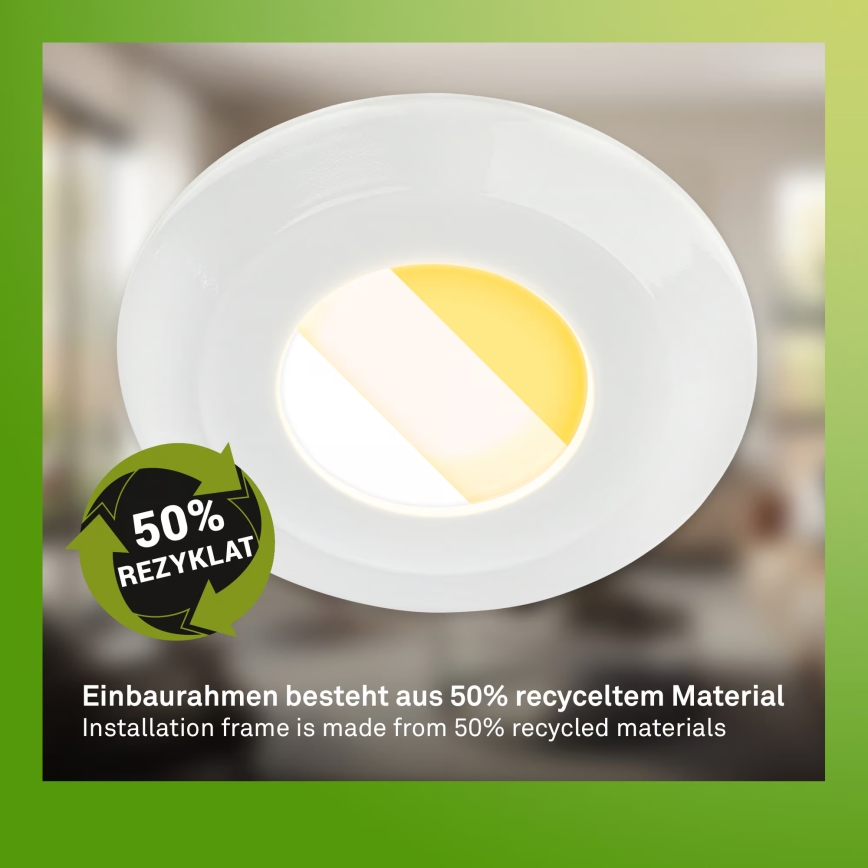 Briloner 7588036 - Komplet 3x LED kopalniških vgradnih stropnih svetil KLIRA LED/4,9W/230V 2500/3000/4000K IP44 bela