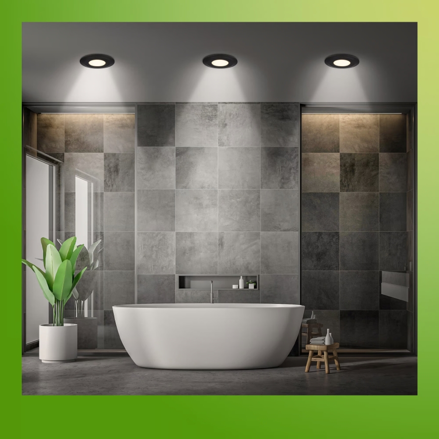 Briloner 7589035 - Komplet 3x LED zatemnjivih vgradnih stropnih svetilk KLIRA LED/4,9W/230V 2500/3000/4000K IP44 črna