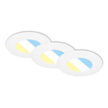 Briloner 7598036 - SET 3x LED Kopalniška vgradna svetilka LED/4,9W/230V IP44 2700/4000/6500K bela