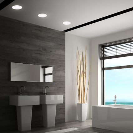 Briloner 7605036 - KOMPLET 3xLED kopalniška vgradna stropna svetilka 3xLED/4,9W/230V 2700/4000/6500K IP44 bela