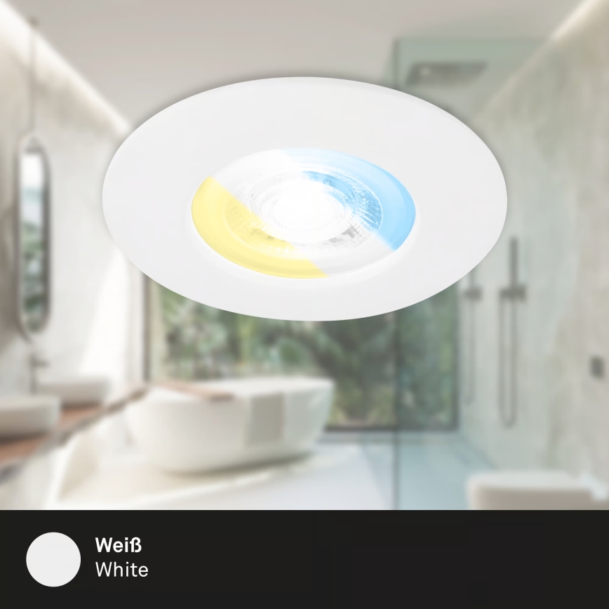 Briloner 7605036 - Komplet 3x LED vgradno stropno svetilo za kopalnico LED/4,9W/230V 2700/4000/6500K IP44 bela