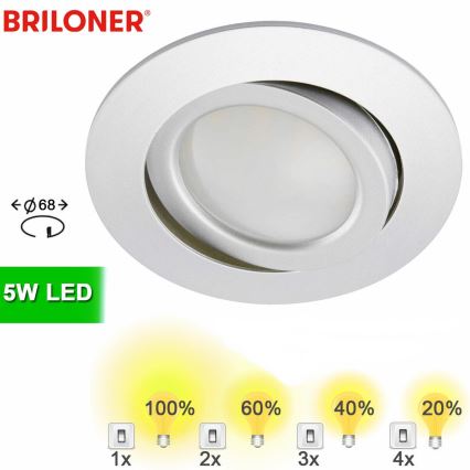 Briloner 8309-019 - LED Zatemnitvena kopalniška vgradna svetilka LED/5W/230V IP23