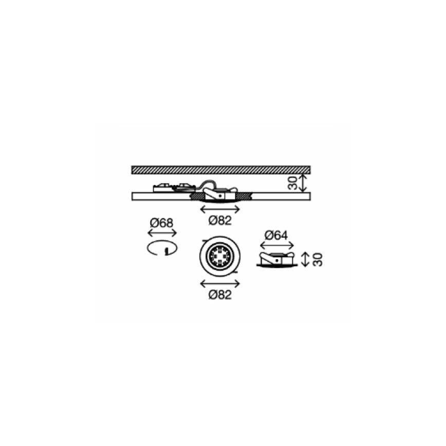 Briloner 8309-019 - LED Zatemnitvena kopalniška vgradna svetilka LED/5W/230V IP23