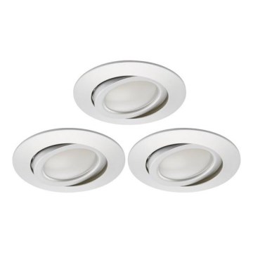 Briloner 8309-039 - SET 3x LED Zatemnitvena kopalniška vgradna svetilka LED/5W/230V IP23