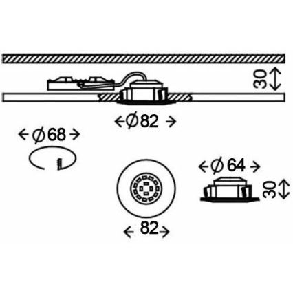 Briloner 8312-019 - Kopalniška vgradna svetilka LED/5W/230V IP23