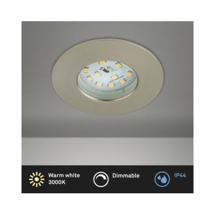 Briloner 8316-012 - LED zatemnljivo kopalniško vgradno stropno svetilo LED/5,5W/230V IP44 matni krom