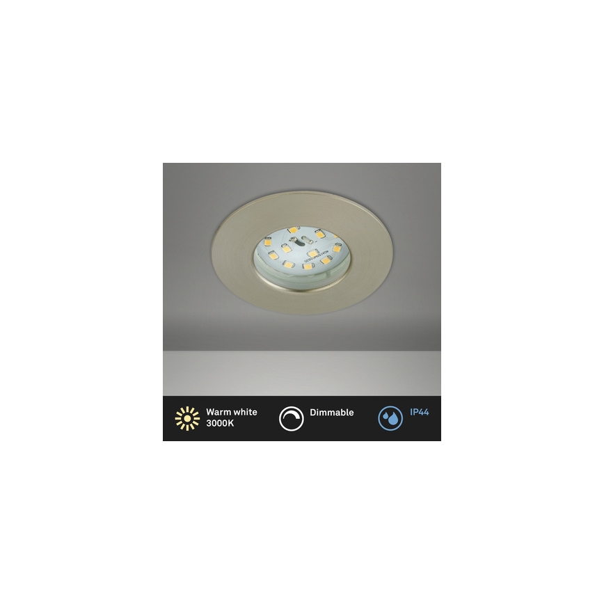 Briloner 8316-012 - LED zatemnljivo kopalniško vgradno stropno svetilo LED/5,5W/230V IP44 matni krom