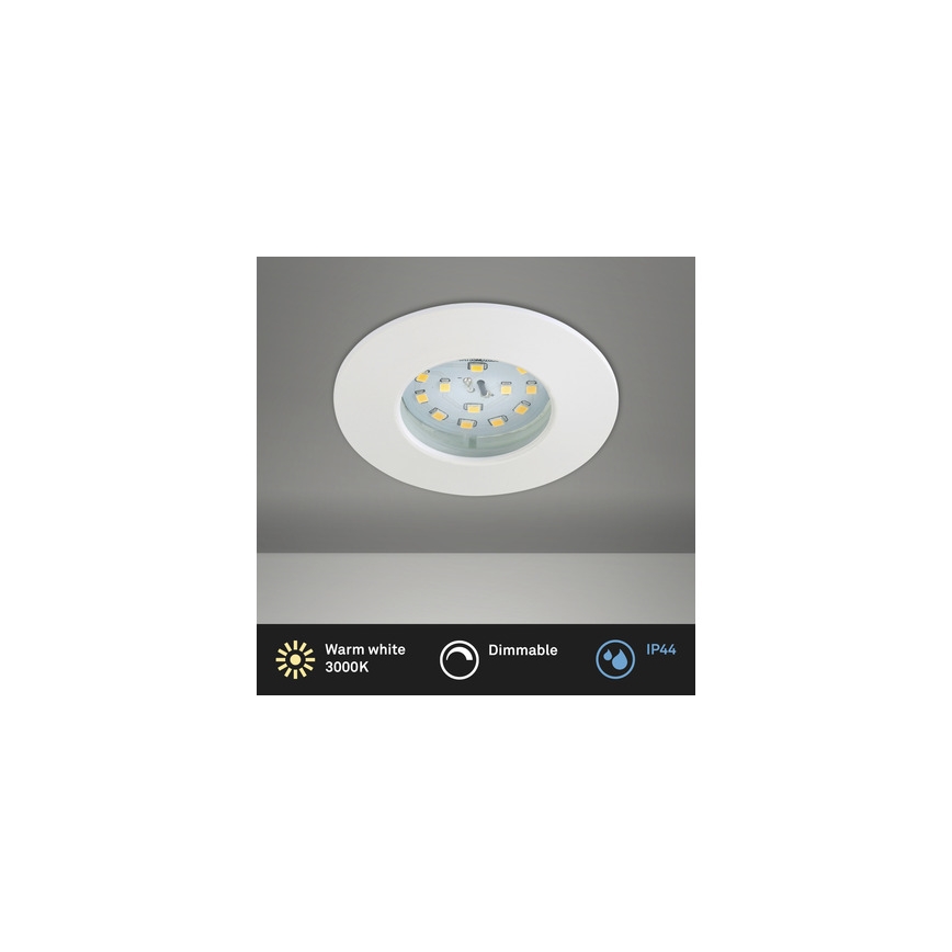 Briloner 8316-016 - LED zatemnljivo kopalniško vgradno stropno svetilo LED/5,5W/230V IP44 bela