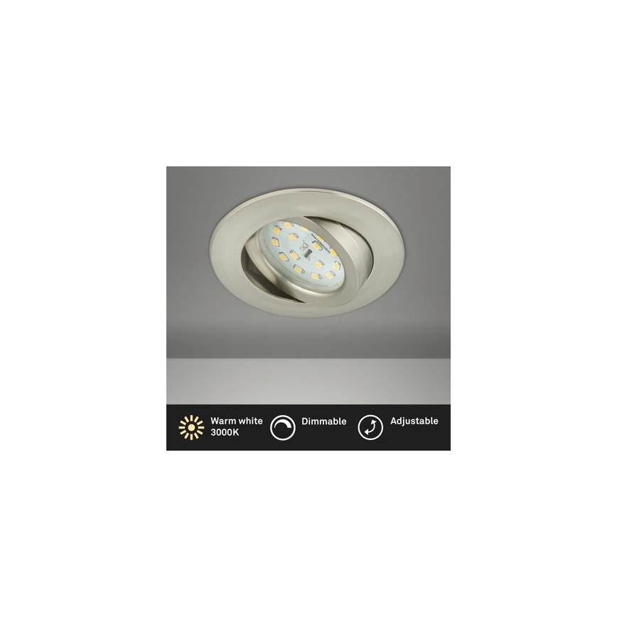 Briloner 8317-012 - LED zatemnljivo kopalniško vgradno stropno svetilo LED/5,5W/230V IP23 mat krom