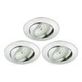 Briloner 8317-039-SET 3x LED Zatemnitvena kopalniška vgradna svetilka LED/5,5W/230V IP23