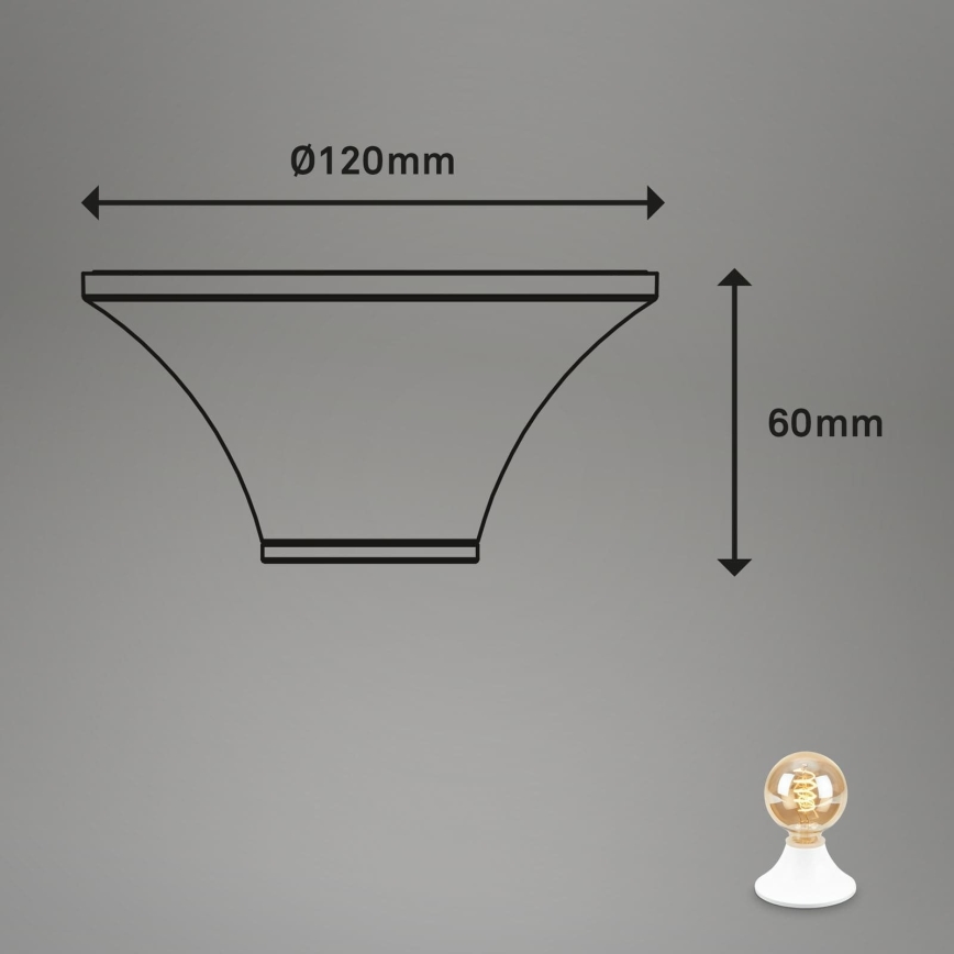 Briloner - Kopalniško stropno svetilo 1xE27/10W/230V IP44 belo