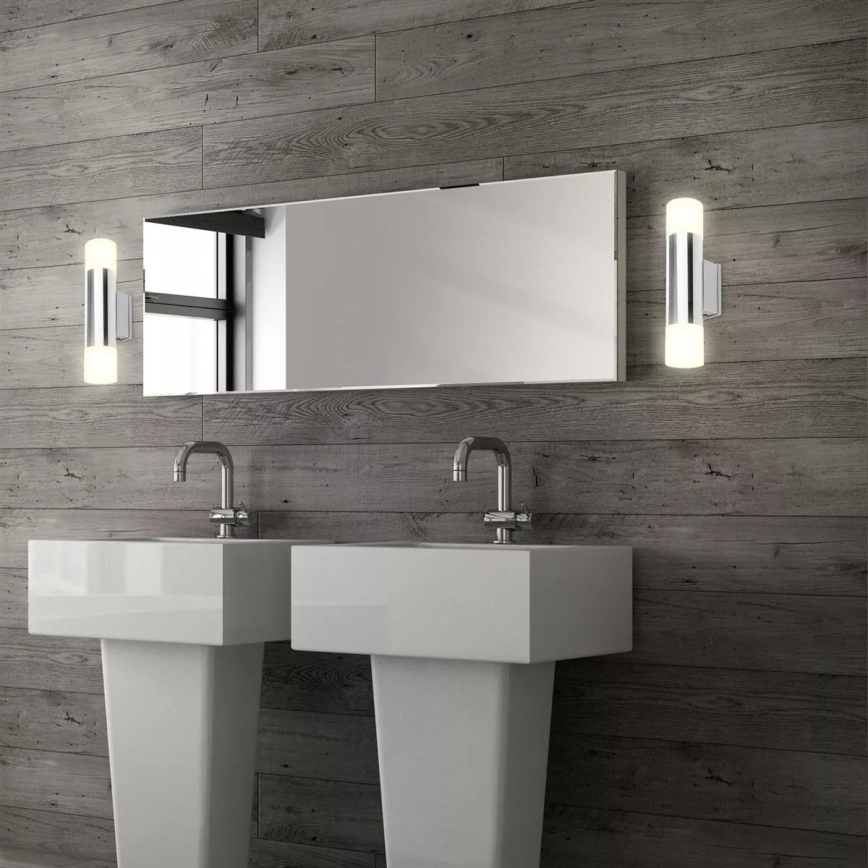 Briloner - LED kopalniška stenska svetilka 2xGU10/4,8W/230V IP44 3000K sijajni krom