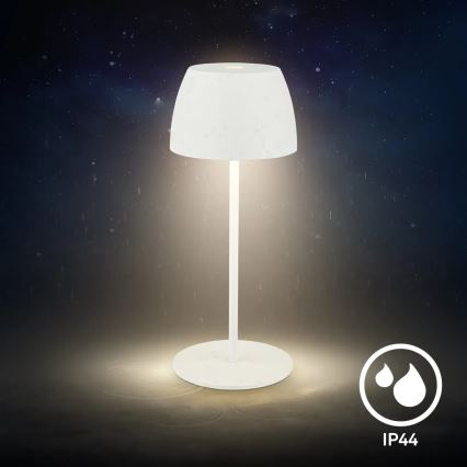 Briloner - LED zunanja namizna svetilka MINI, na dotik, polnilna, s funkcijo zatemnitve LED/2,5W/5V IP44 1800 mAh bela