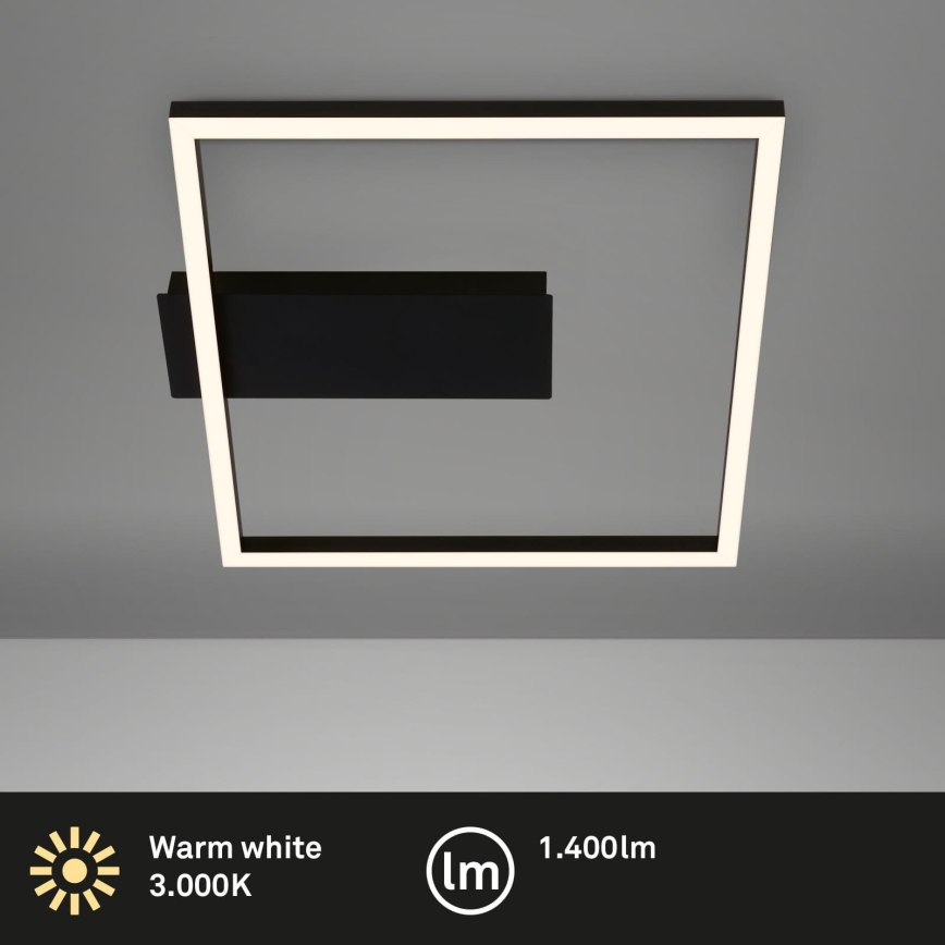 Briloner - LED stropna svetilka FRAME LED/14W/230V 3000K 30x32 cm črna