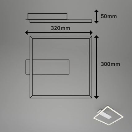 Briloner - LED stropna svetilka FRAME LED/14W/230V 3000K 30x32 cm mat krom