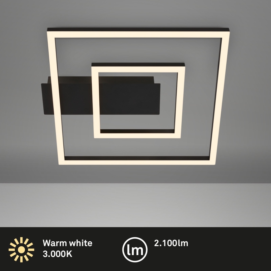 Briloner - LED stropna svetilka FRAME LED/22W/230V 3000K 30x32 cm črna