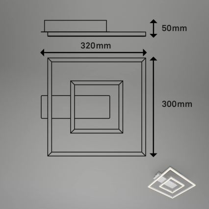 Briloner - LED stropna svetilka FRAME LED/22W/230V 3000K 30x32 cm matiran krom
