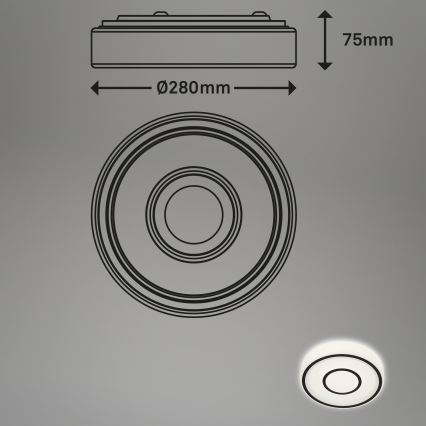 Briloner - LED Stropna svetilka SIRKEL LED/12W/230V črna