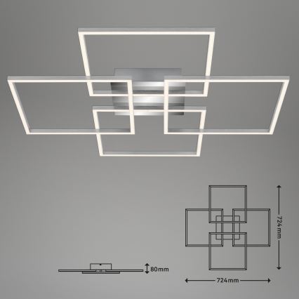 Briloner - LED Zatemnitveni nadgradni lestenec FRAME 4xLED/12W/230V