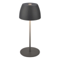 Briloner - LED zatemnjevalna polnilna zunanja namizna svetilka MINI, upravljanje na dotik, LED/2,5W/5V, IP44, 1800 mAh, antracit