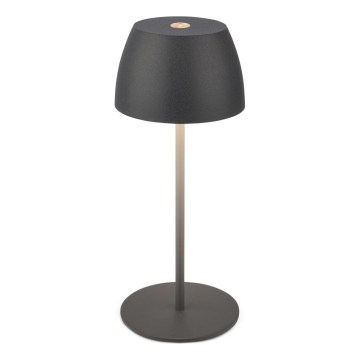 Briloner - LED zatemnjevalna polnilna zunanja namizna svetilka MINI, upravljanje na dotik, LED/2,5W/5V, IP44, 1800 mAh, antracit