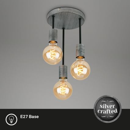 Briloner - Lestenec na vrvici HENGA 3xE27/60W/230V