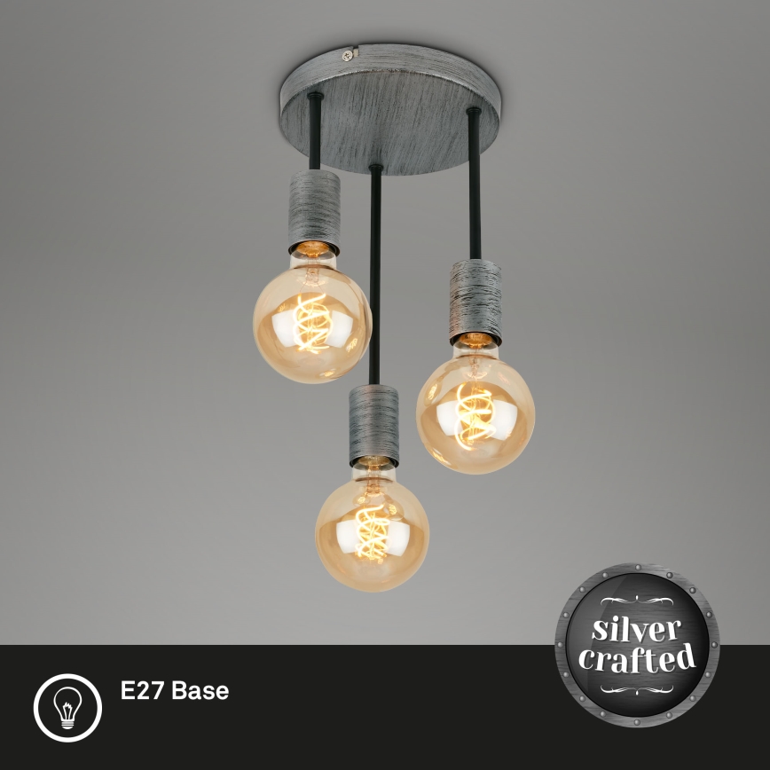 Briloner - Lestenec na vrvici HENGA 3xE27/60W/230V