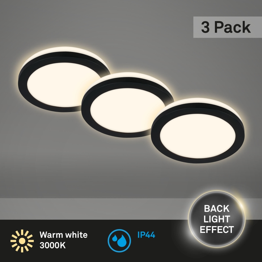 Briloner - SET 3x LED Kopalniška vgradna svetilka LED/3W/230V IP44