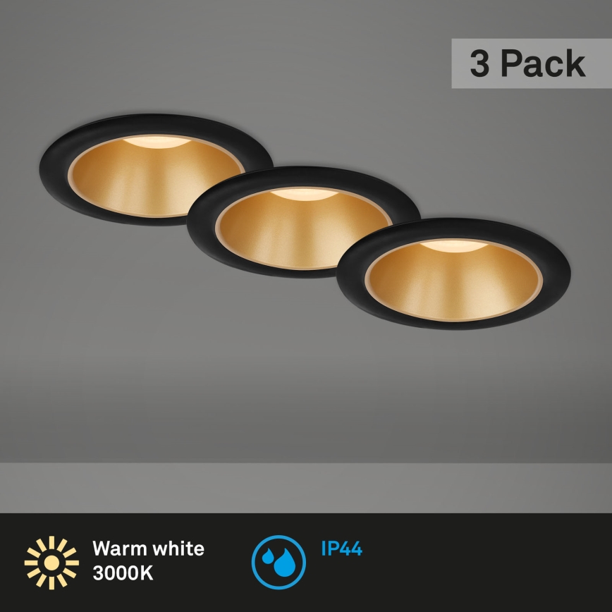 Briloner - SET 3x LED Kopalniška vgradna svetilka LED/4,9W/230V IP44